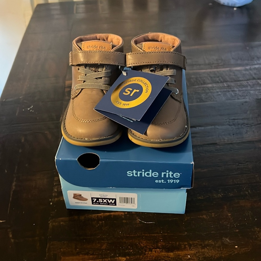 Stride rite toddler boys boots size 7.5XW